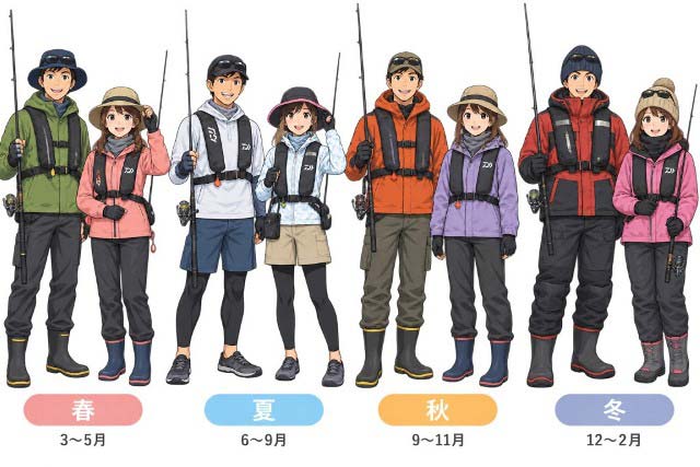 船釣りの服装イメージ