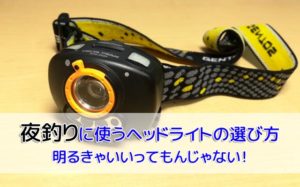 夜釣りのヘッドライトの選び方